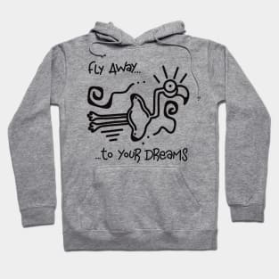 Doodle flamingo Hoodie